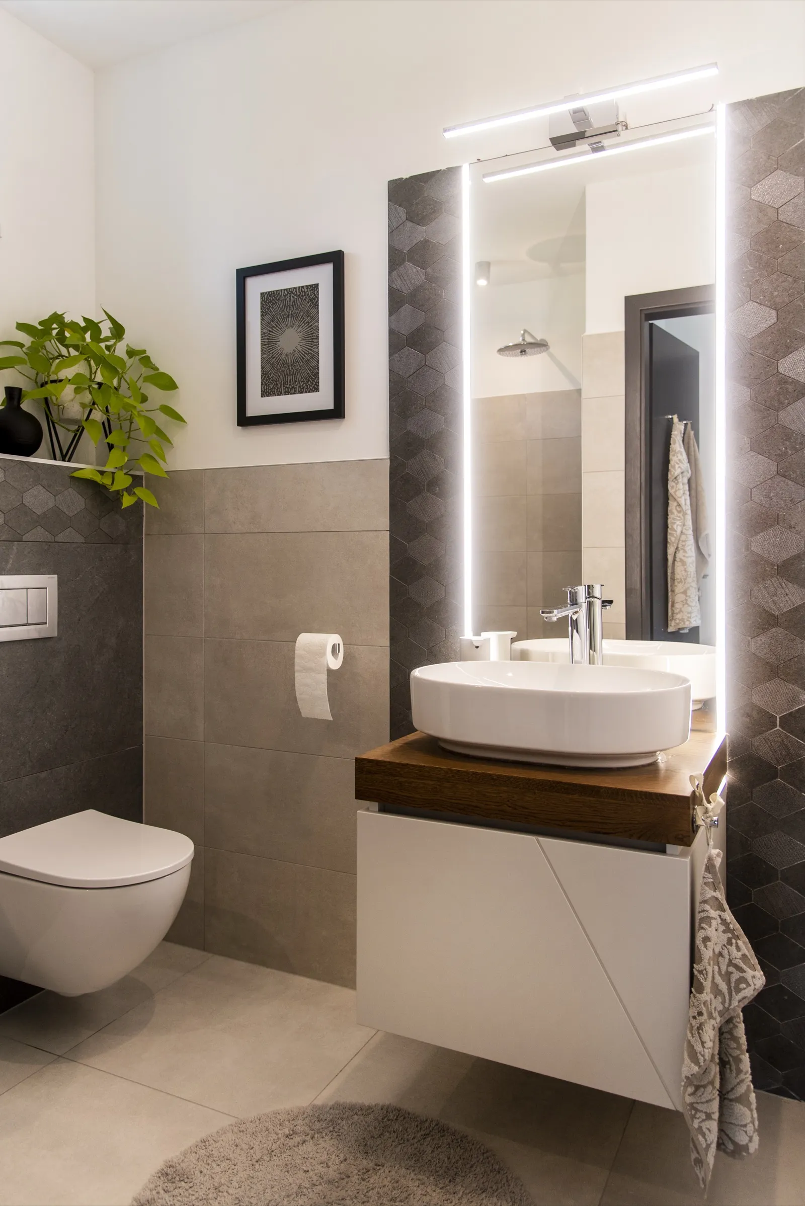 Custom furniture with diagonal incisions