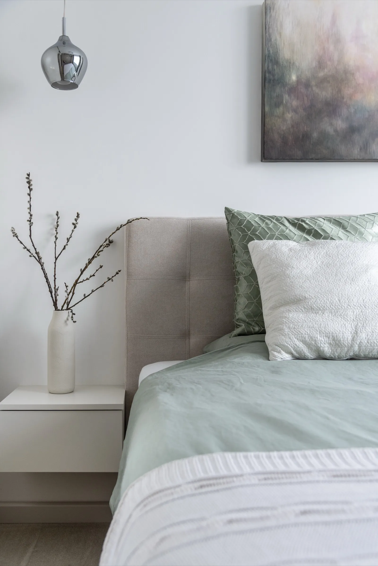 Dreamlike painting above the bed