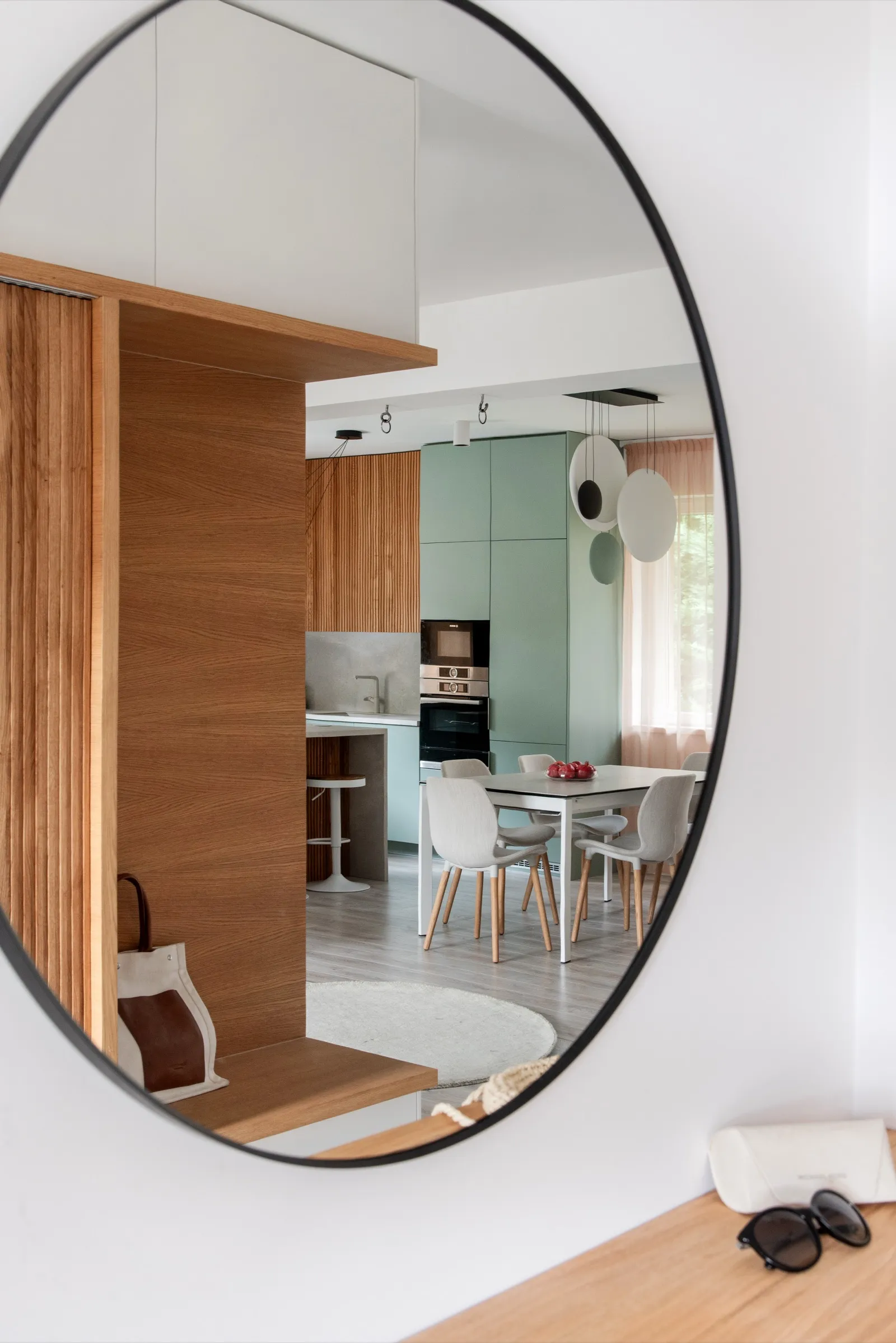 Entrance hall flowing into living space