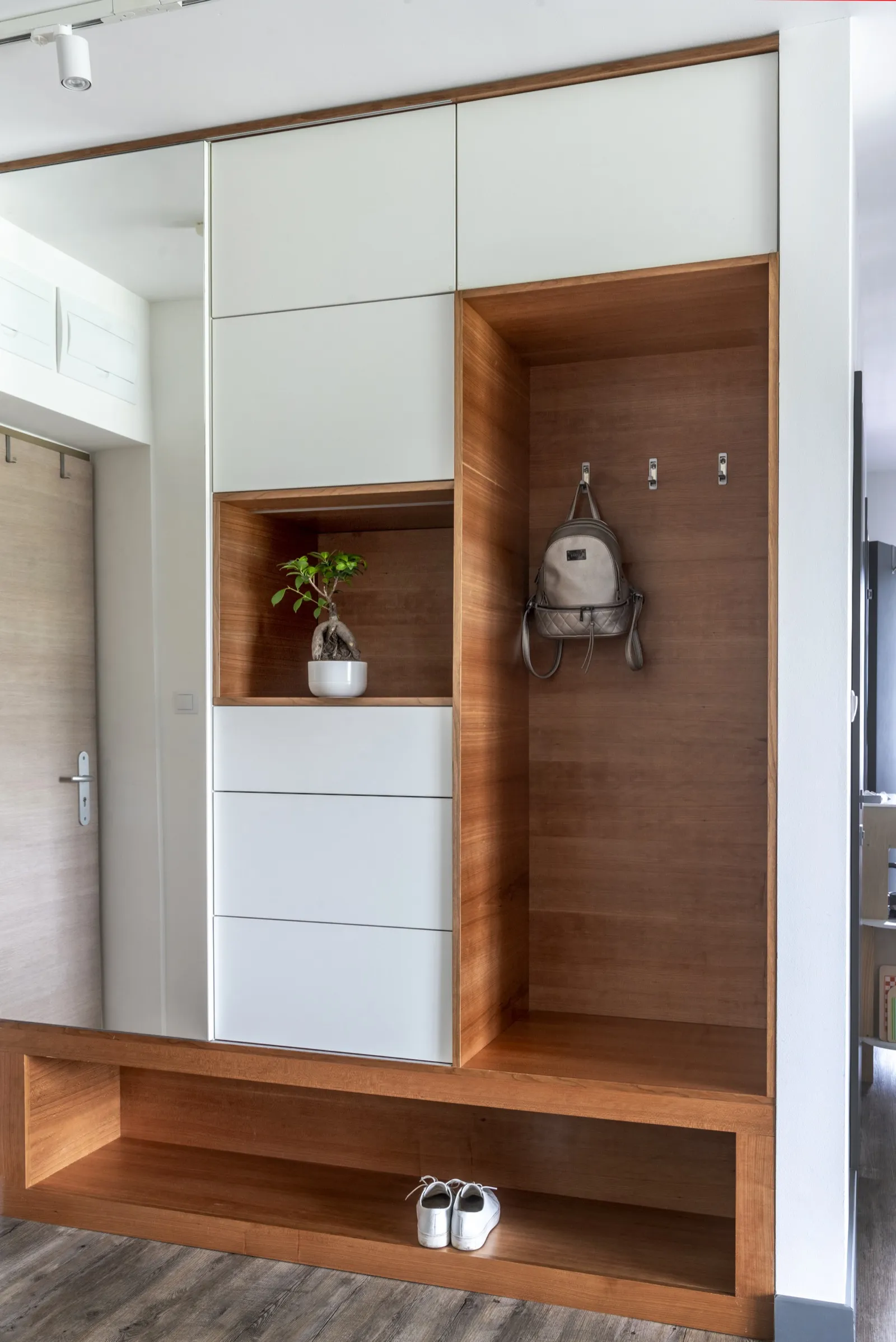 Bathroom with golden forest wallpaper