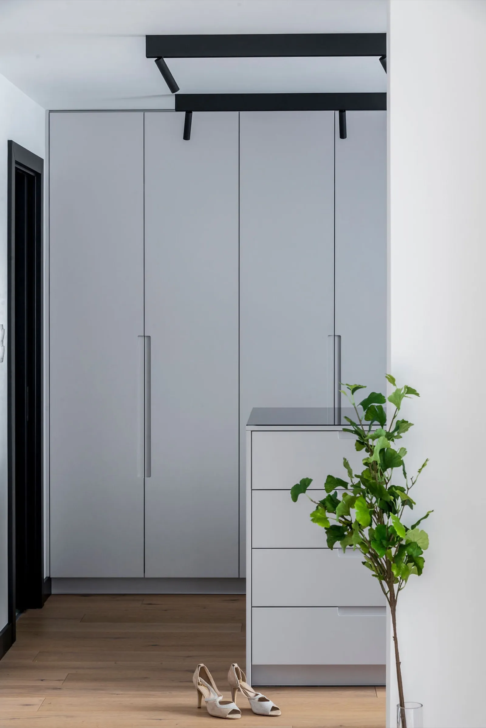 Royal blue accent in the living room