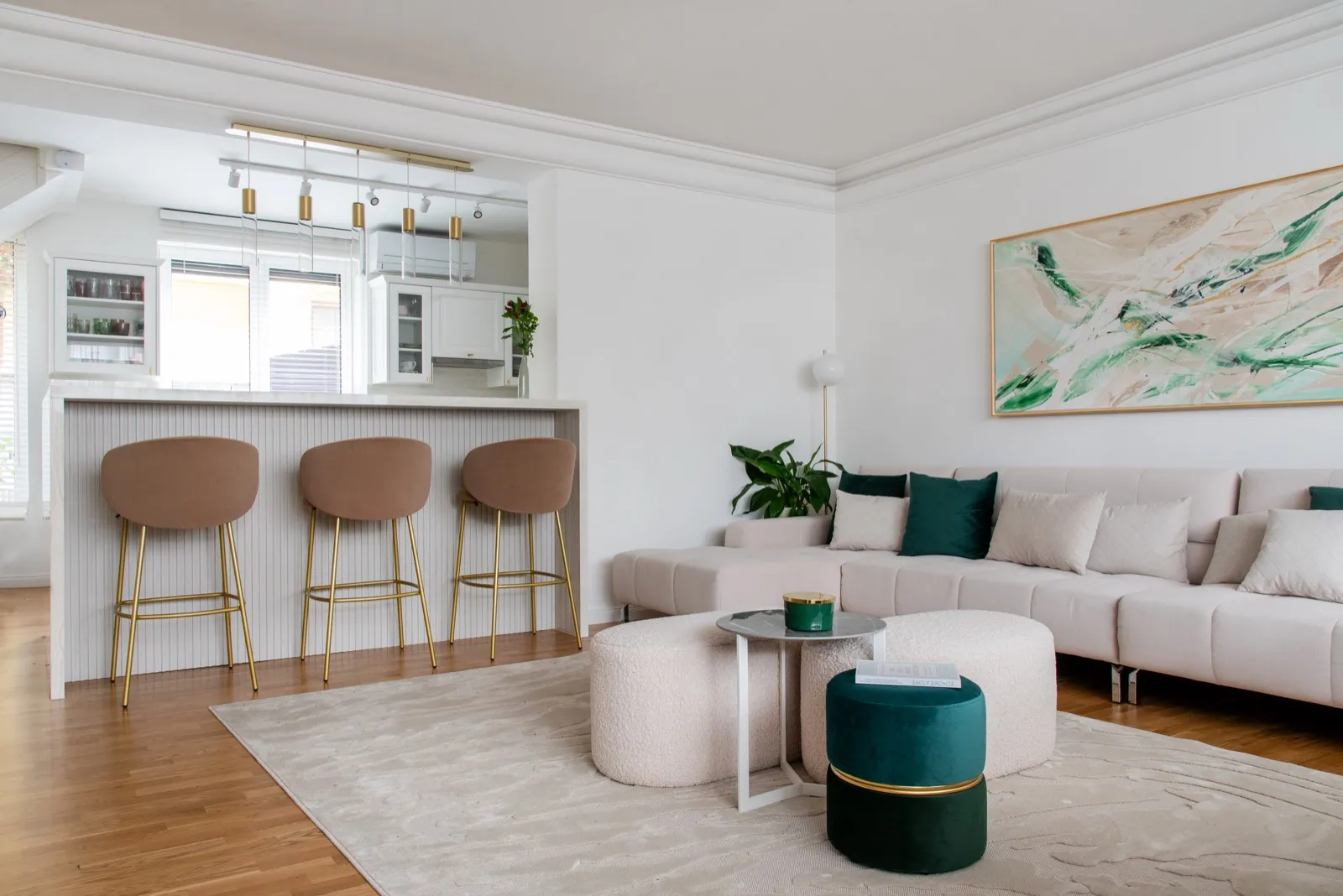 Living room with bespoke painting