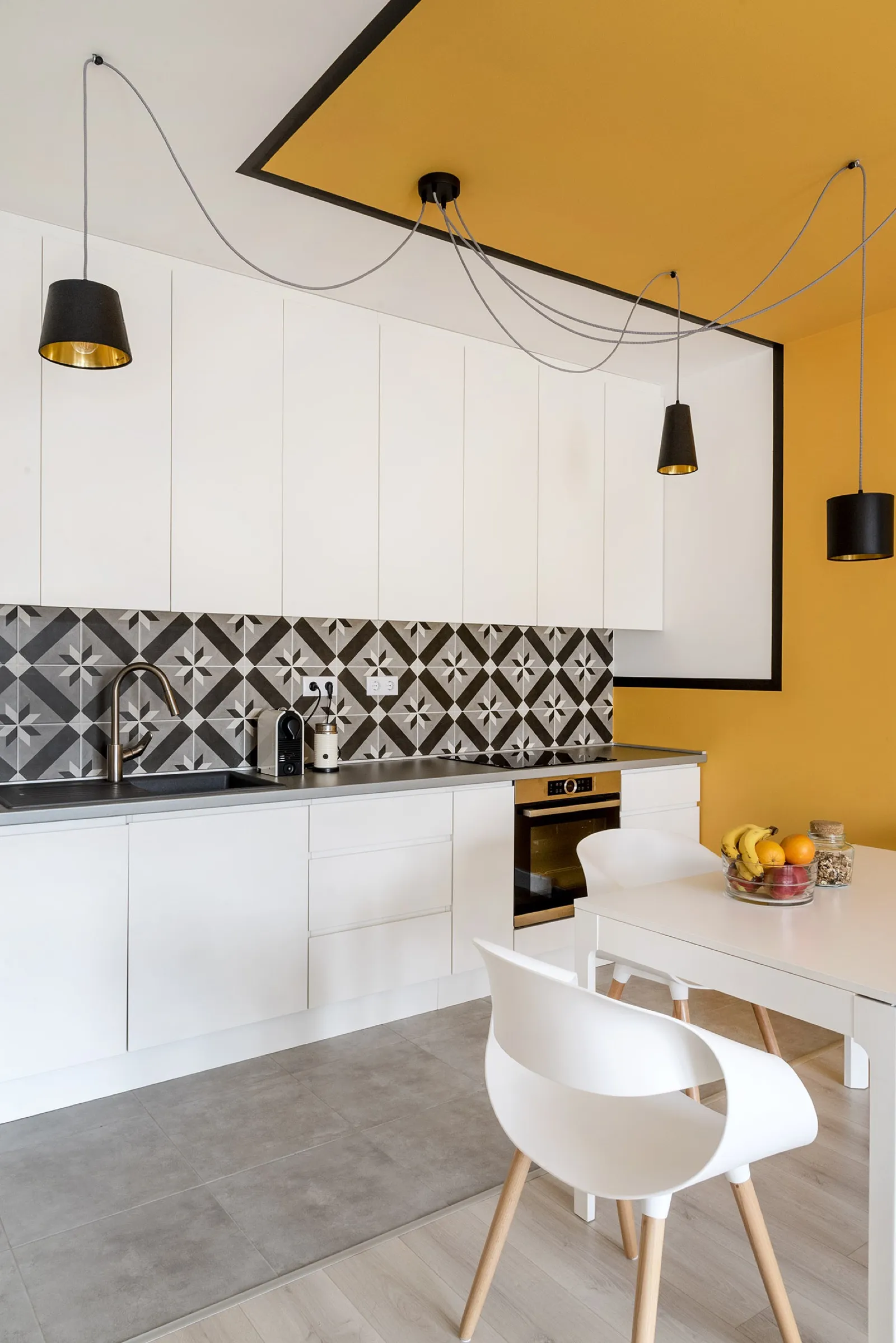 Entrance hall with spring meadow wallpaper