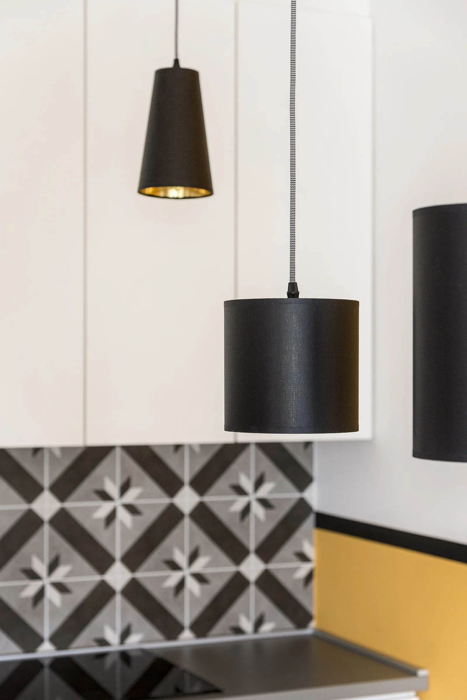 Kitchen wrapped in yellow