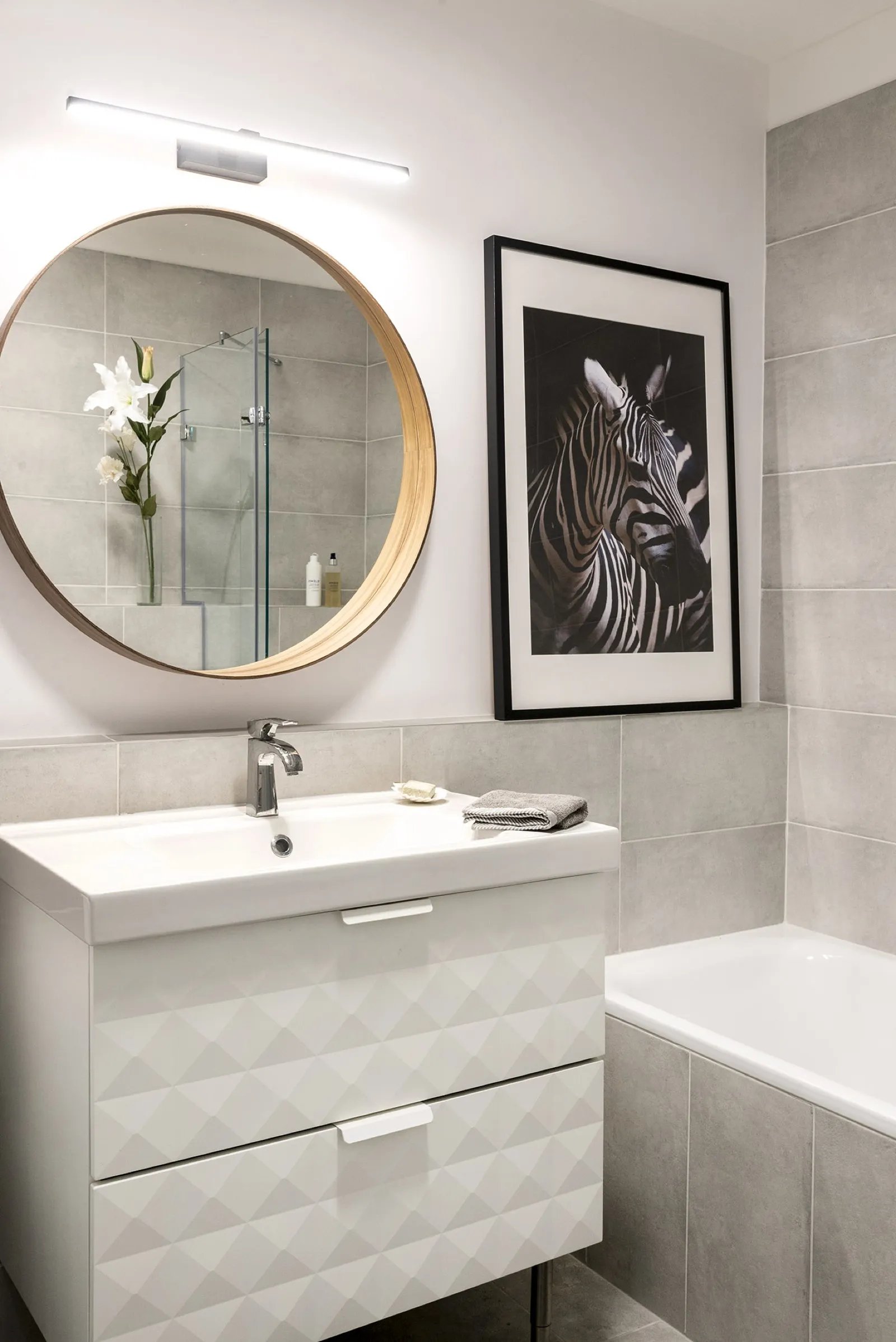 Hallway connecting the spaces