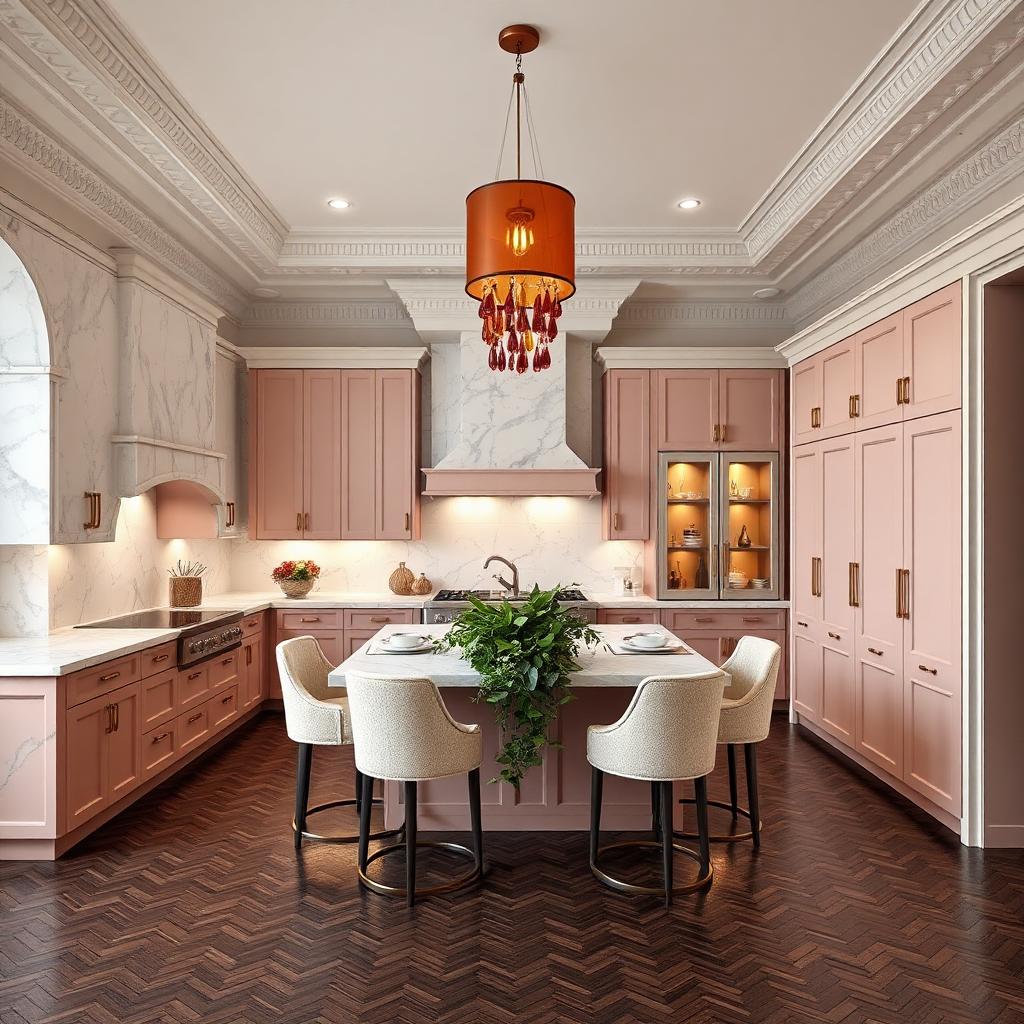 Art Deco kitchen with bold patterns
