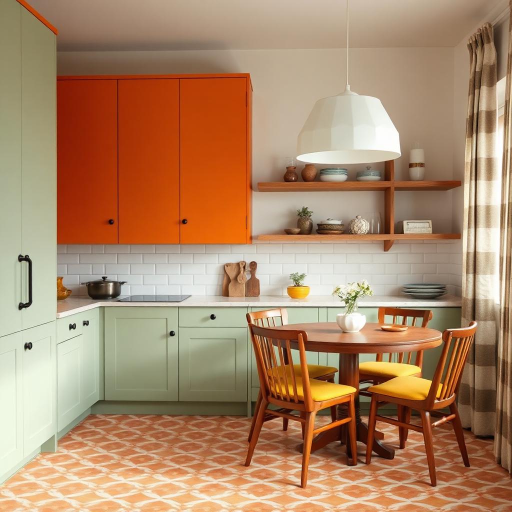 Retro kitchen with nostalgic charm