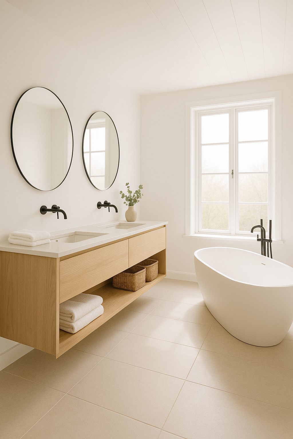 Scandinavian bathroom with clean design