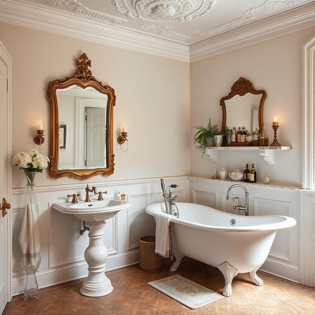 Vintage bathroom with timeless elegance